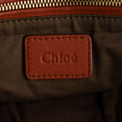 Chloe Calfskin Braided Large Marcie Satchel Whiskey 7 of 8