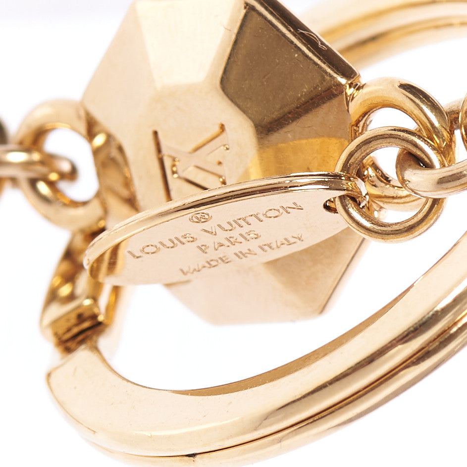 LV Facettes Bag Charm Key Holder Gold