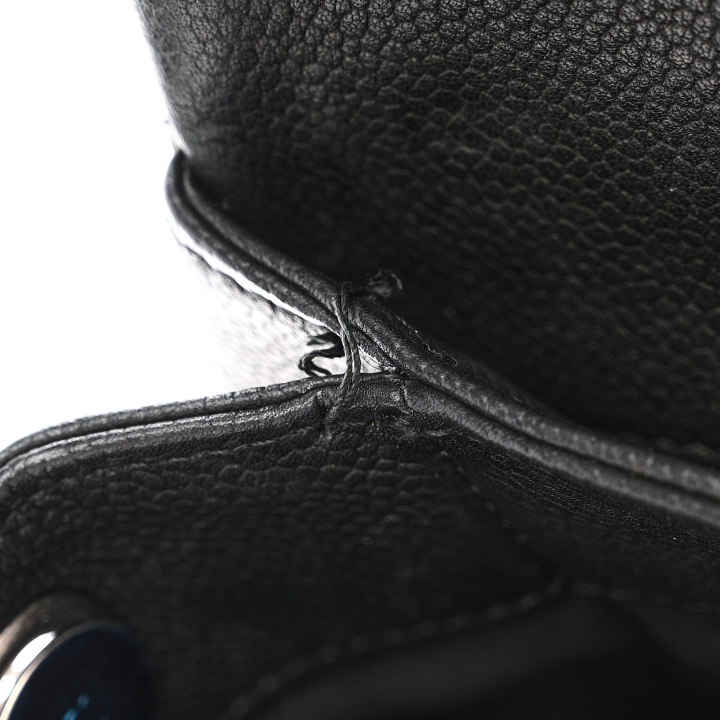 Caviar Quilted Medium Rock In Rome Single Flap Black
