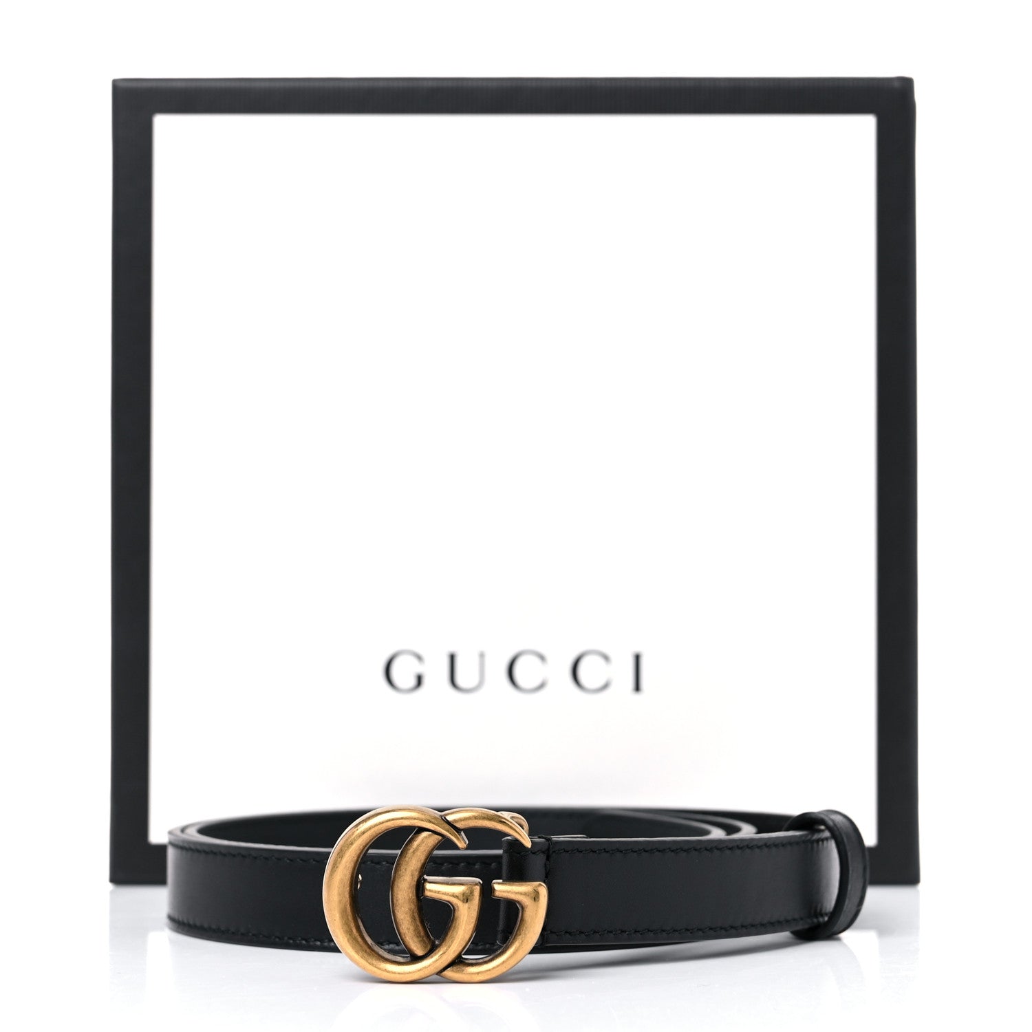 Gucci Calfskin Double G 20mm Belt 80 32 Black 5 of 5
