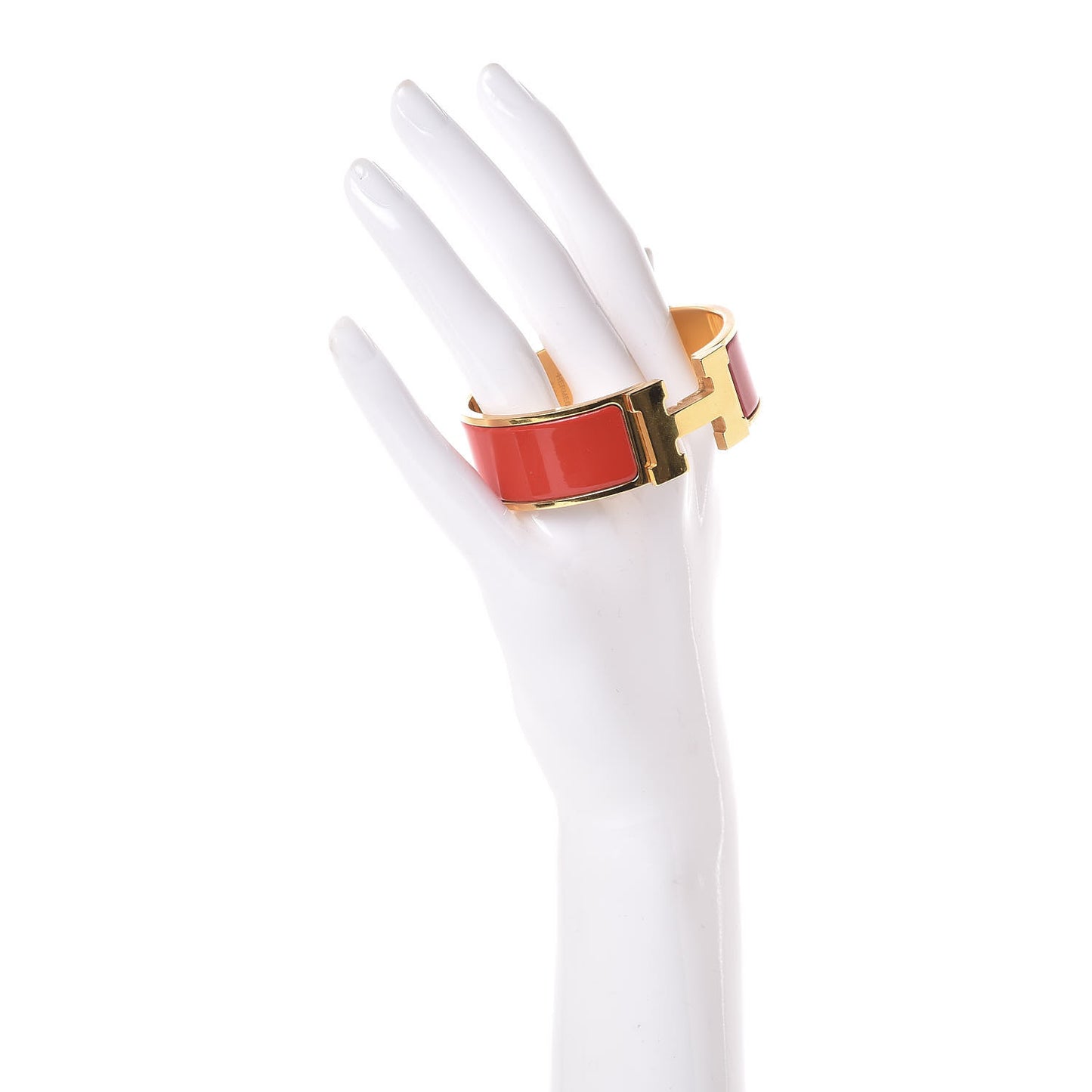 Enamel Wide Clic Clac H Bracelet PM Red