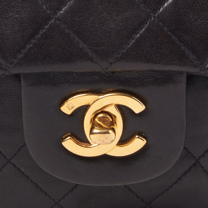 Chanel Lambskin Quilted Medium Double Flap Black 6 of 9
