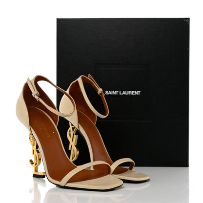 Saint Laurent Calfskin Opyum Sandals 37.5 Real Beige 11 of 11