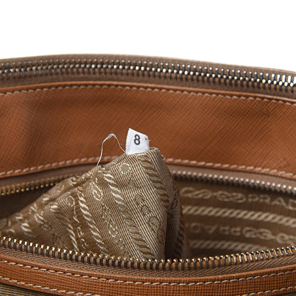 Prada Saffiano Large Galleria Double Zip Tote Caramel 7 of 22