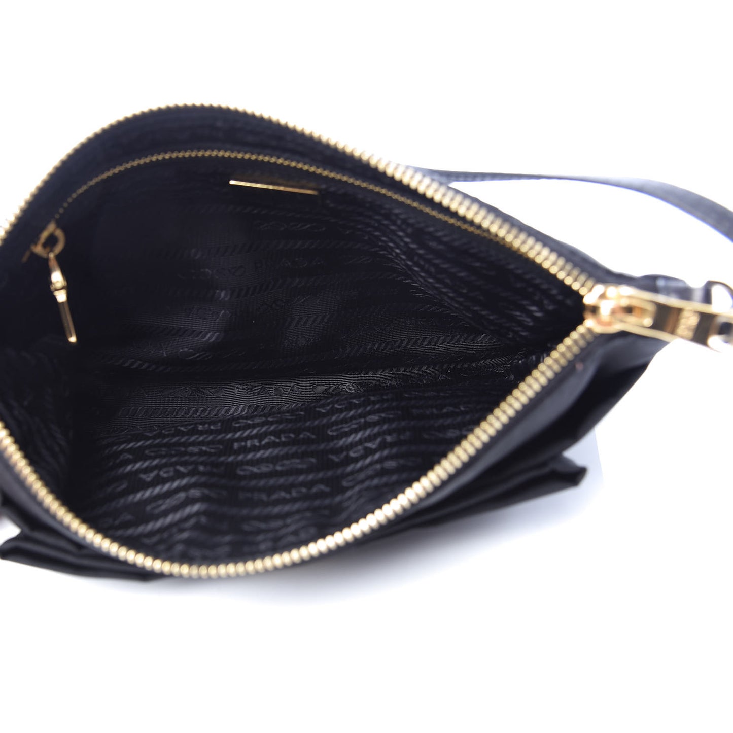 Tessuto Nylon Bow Pochette Black