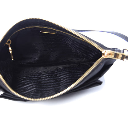 Prada Tessuto Nylon Bow Pochette Black 5 of 10