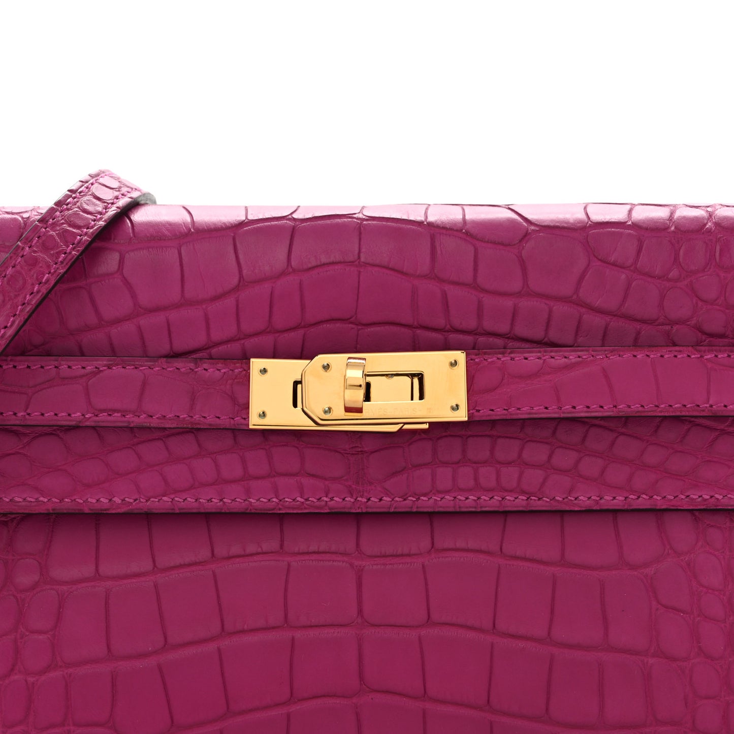 Matte Alligator Kelly Wallet To Go Rose Scheherazade