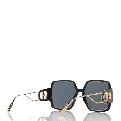 Christian Dior Acetate Square 30 Montaigne 2 Sunglasses Black Gold 4 of 7