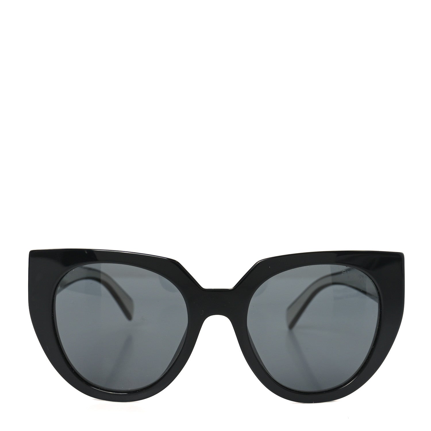 Prada Acetate Square Sunglasses SPR 14W Black White 2 of 7