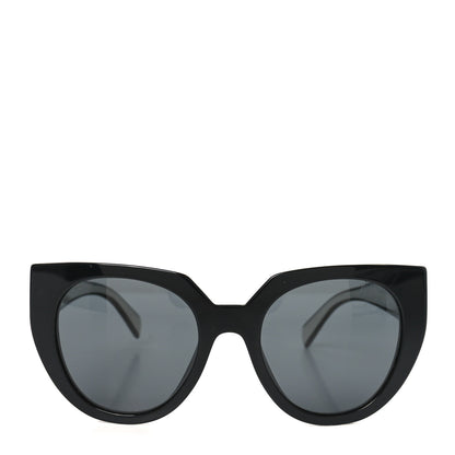 Prada Acetate Square Sunglasses SPR 14W Black White 2 of 7