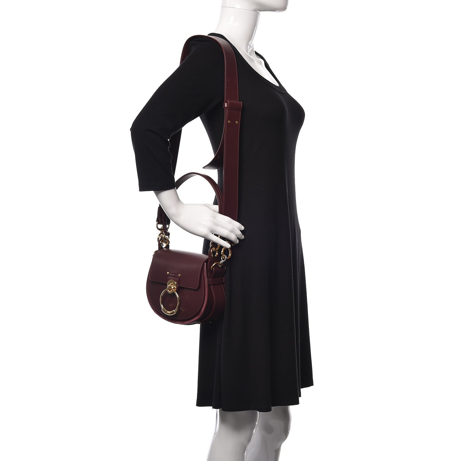 Chloe Calfskin Small Tess Bag Burnt Brown 2 of 11
