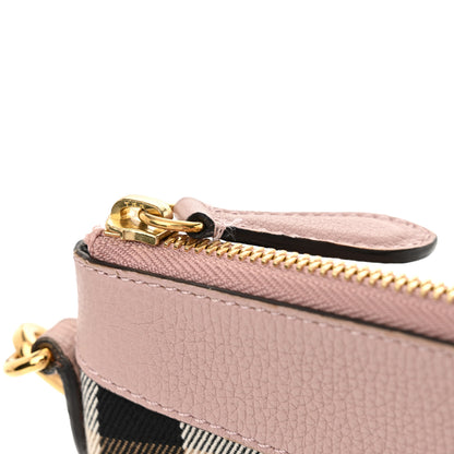 Burberry House Check Derby Peyton Crossbody Clutch Bag Pale Orchid 12 of 15