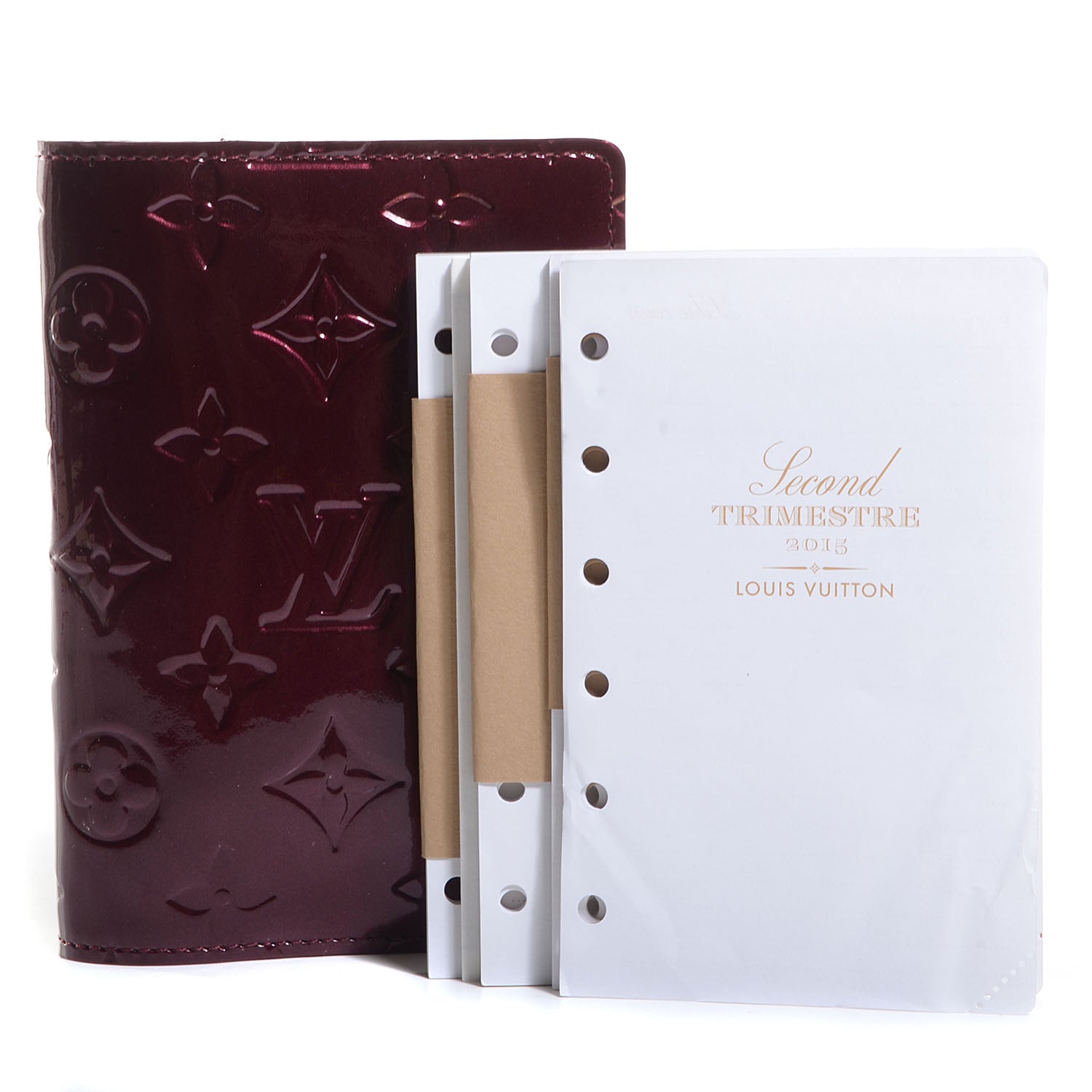Louis Vuitton Vernis Small Ring Agenda Cover Rouge Fauviste 9 of 11