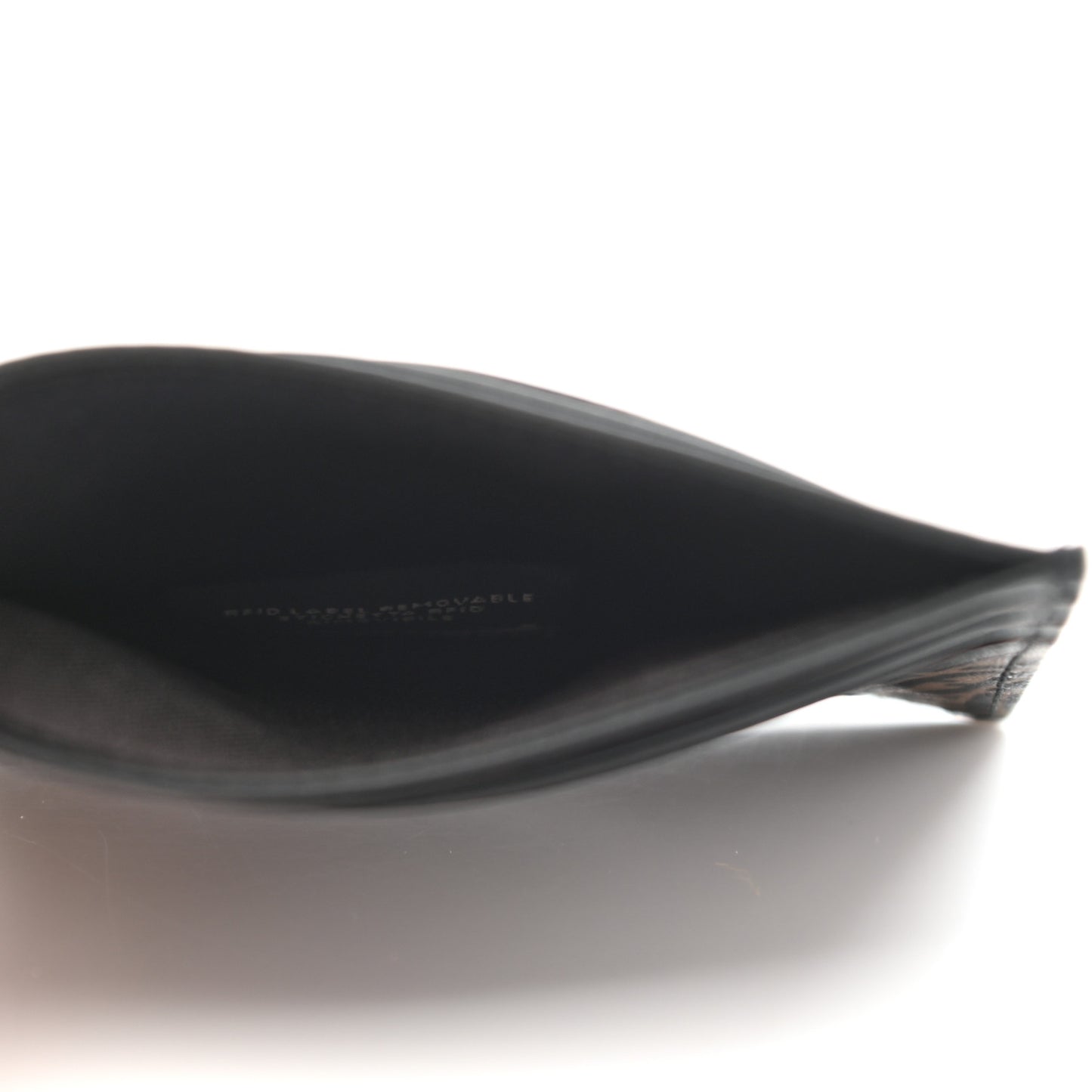 X SARAH COLEMAN Vitello Grace Light Micro FF Vertigo Embossed Card Holder Maya Black