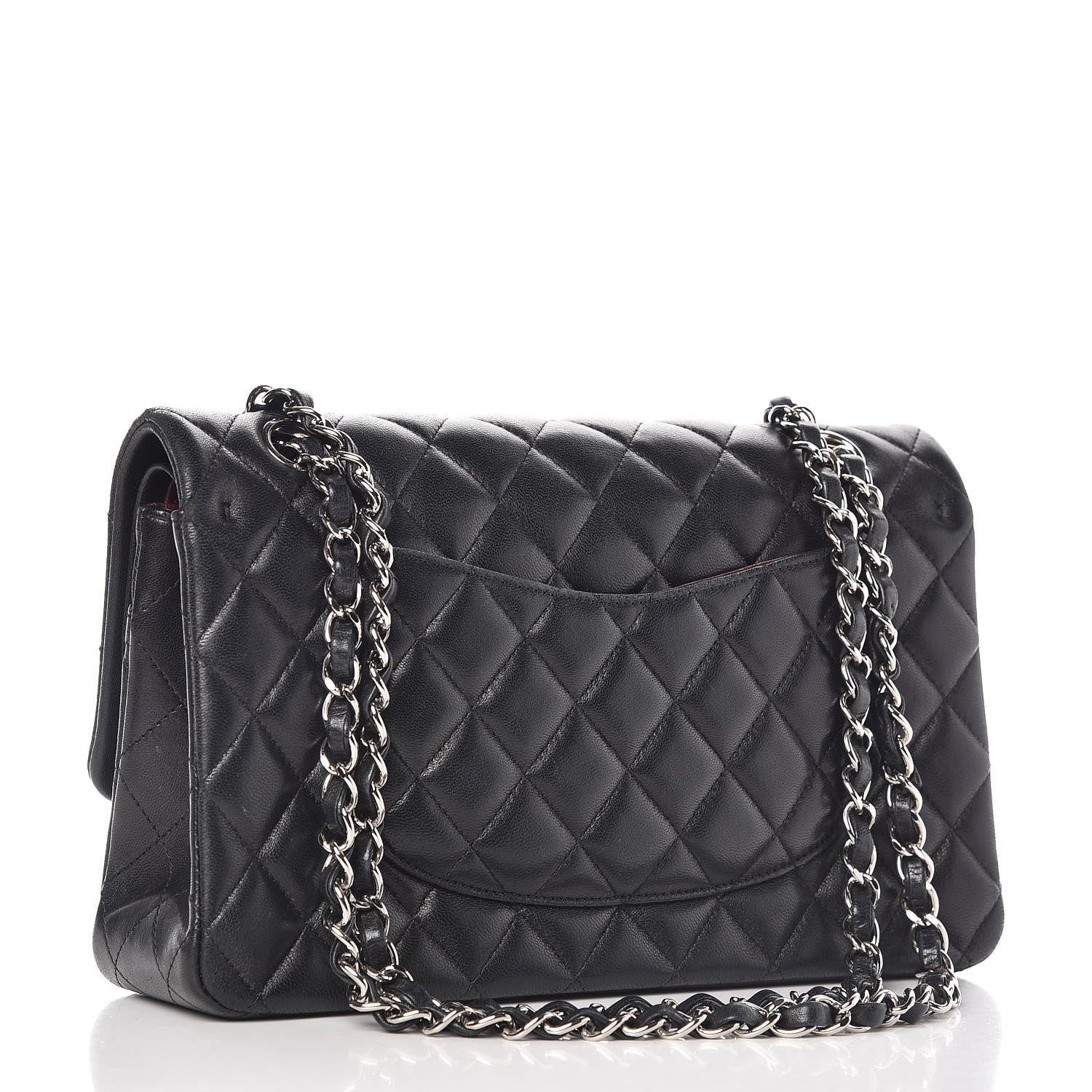 Chanel Lambskin Quilted Medium Double Flap Black 3 of 10