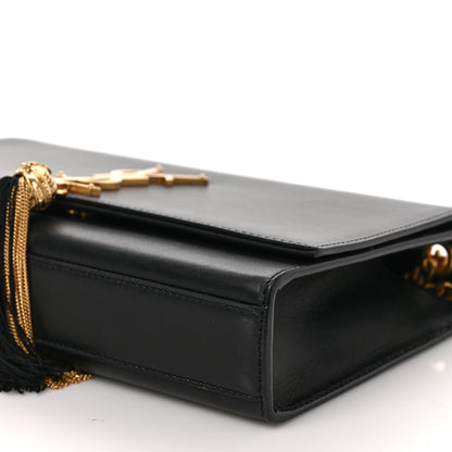 Saint Laurent Smooth Calfskin Medium Classic Monogram Kate Tassel Satchel Black 8 of 9