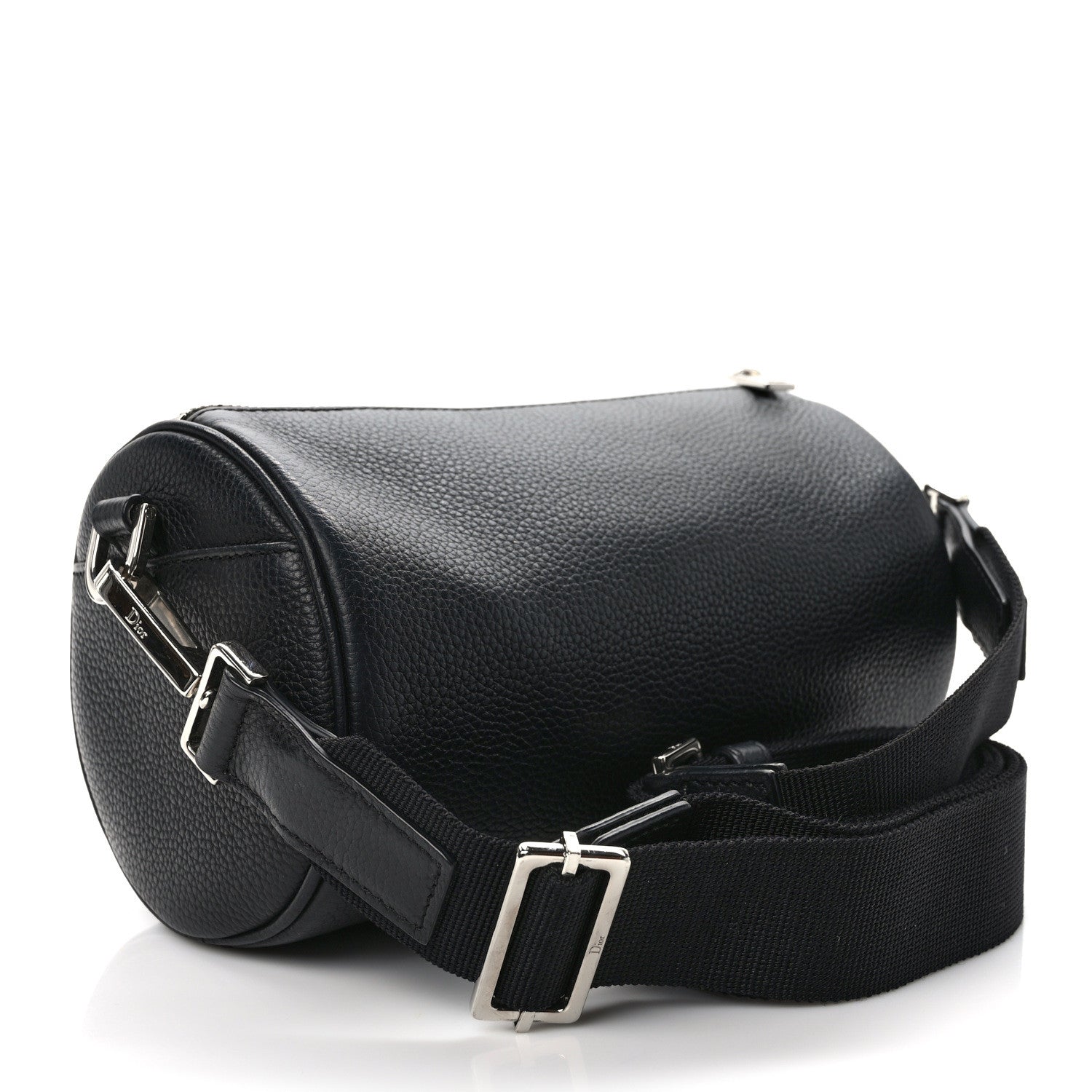 Christian Dior CHRISTIAN DIOR HOMME Grained Calfskin Mens Roller Pouch Black 3 of 12