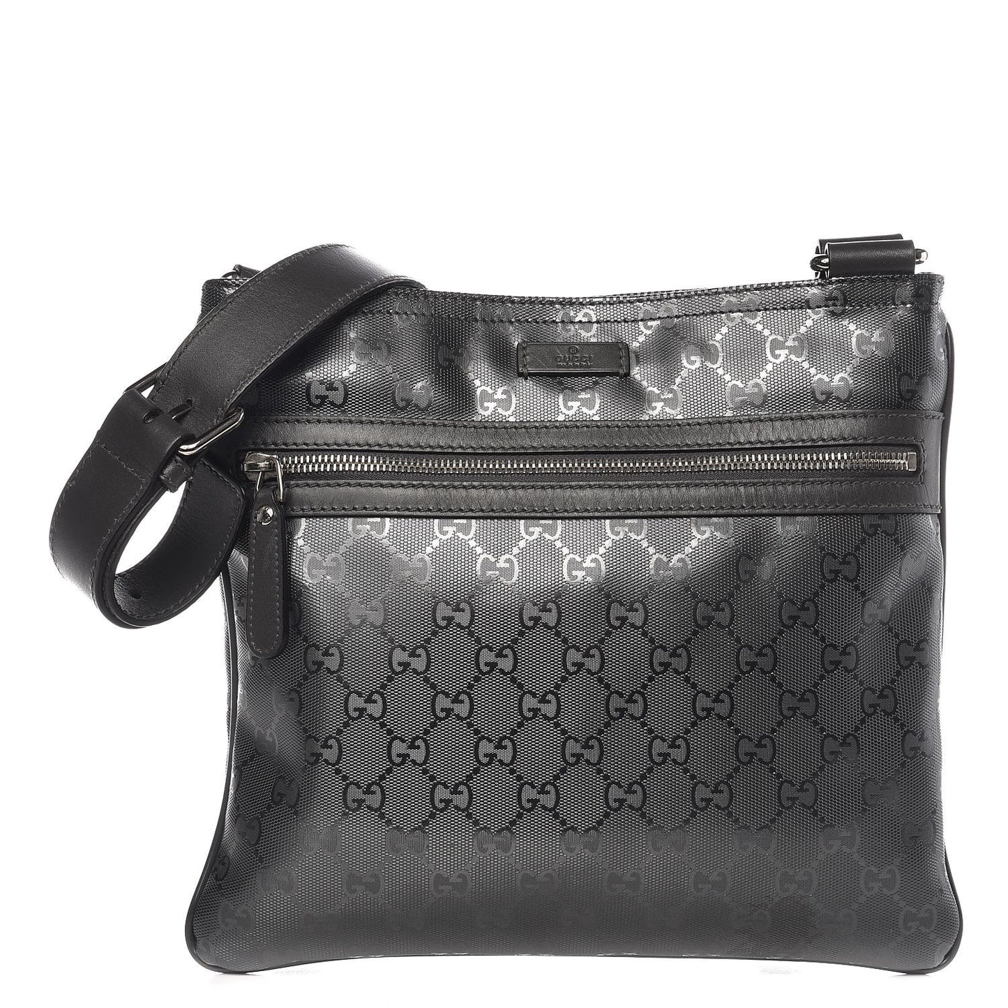 Imprime Monogram Small Flat Messenger Bag Platinum Grey