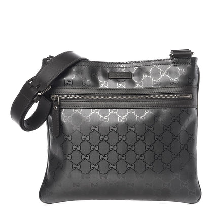 Gucci Imprime Monogram Small Flat Messenger Bag Platinum Grey 1 of 8