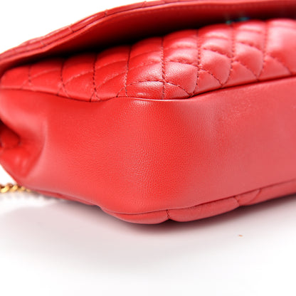 Versace Nappa Quilted Trapuntata Tribute Wallet Chain Crossbody Rosso 7 of 9