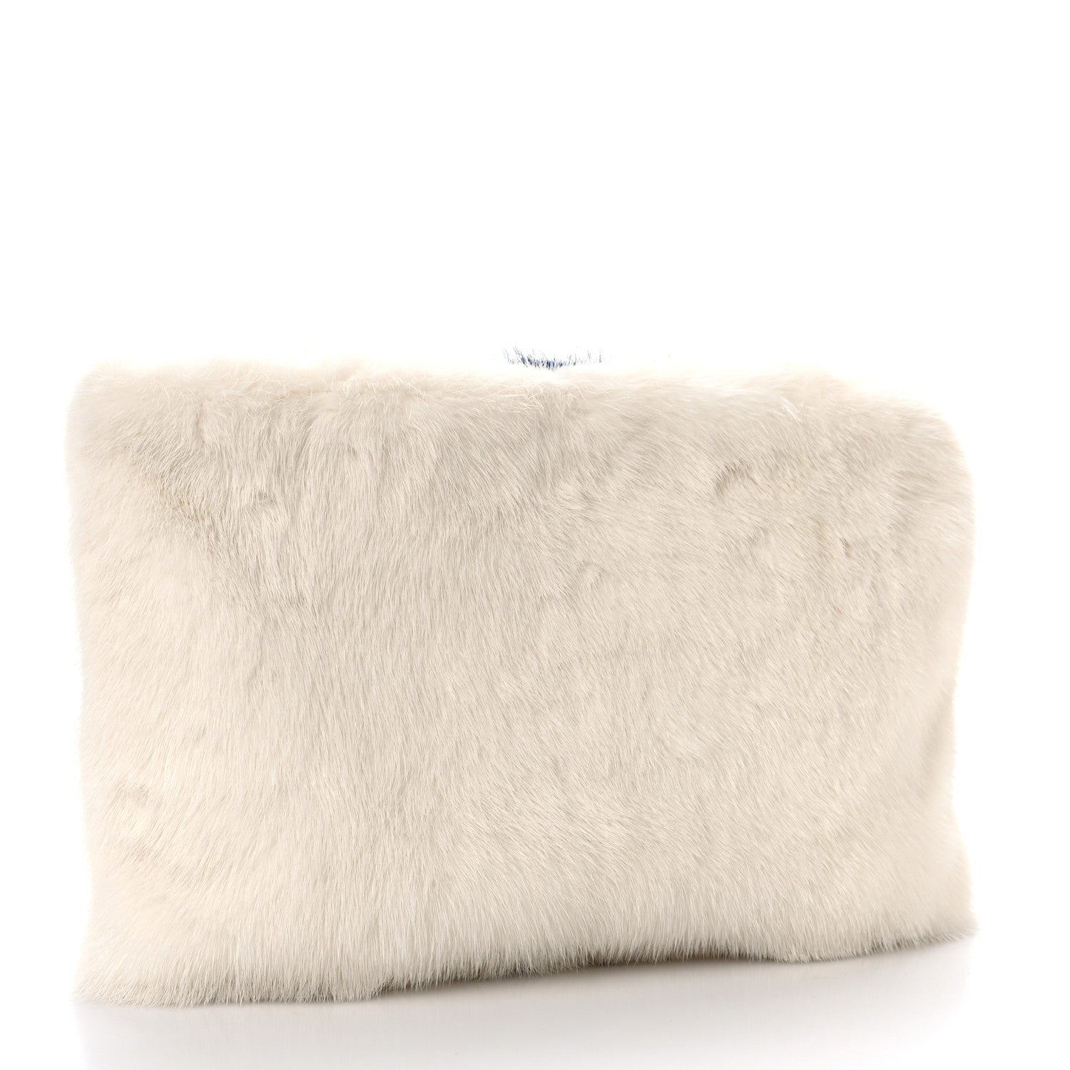 Prada Mink Fur Face Clutch White Multicolor 3 of 8