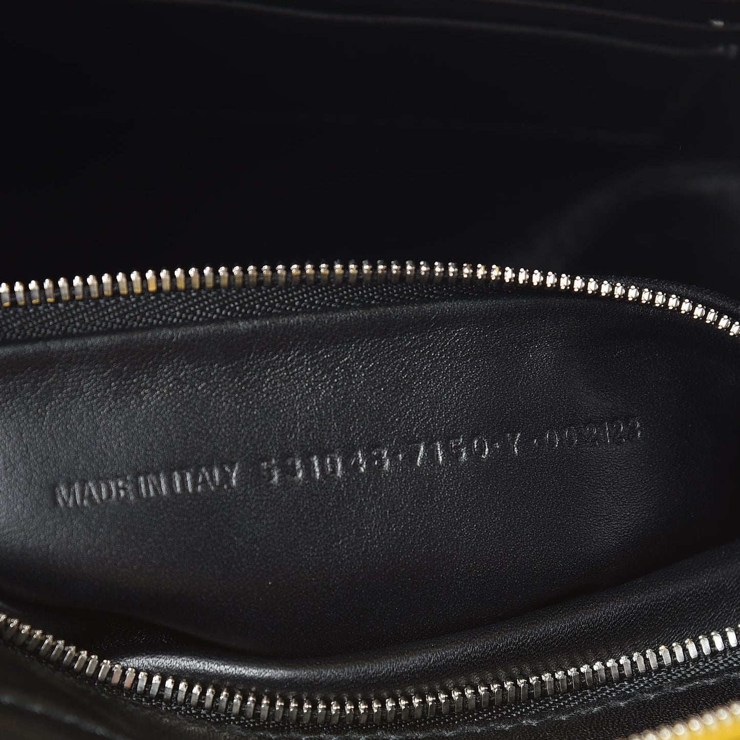 Shiny Day Calfskin Logo XS Triangle Duffle Jaune Black