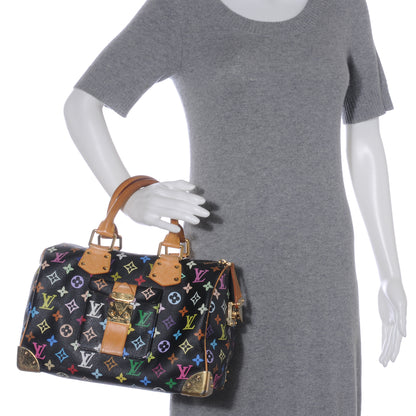 Louis Vuitton Monogram Multicolor Speedy 30 Black 2 of 7