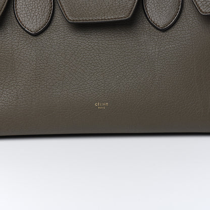 Celine Crisped Calfskin Large Tie Knot Tote Dark Khaki 11 of 11