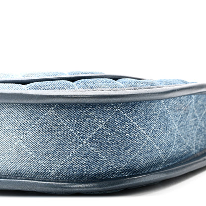 Chanel Washed Denim Quilted Hobo Blue 10 of 10