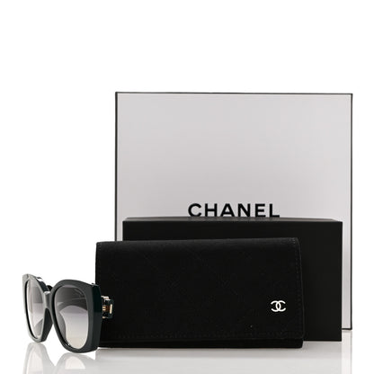 Chanel Acetate Square CC Heart Sunglasses 5519 Black 8 of 8