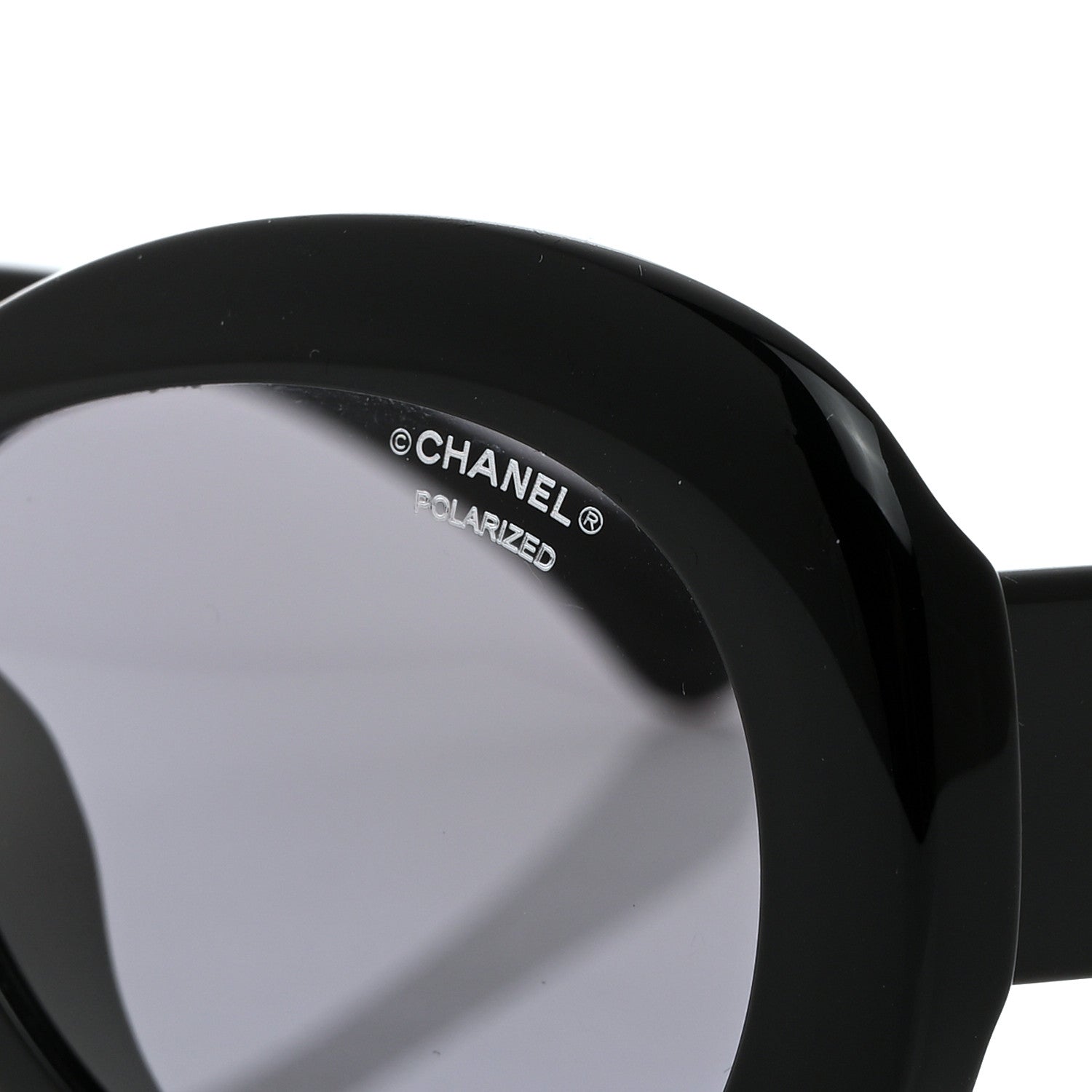 Chanel Acetate Polarized Oval CC Sunglasses 5469-B-A Black 7 of 8