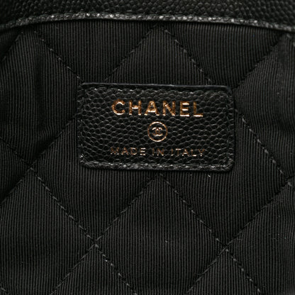 Chanel Caviar Quilted Medium Golden Class Pouch Black 6 of 7