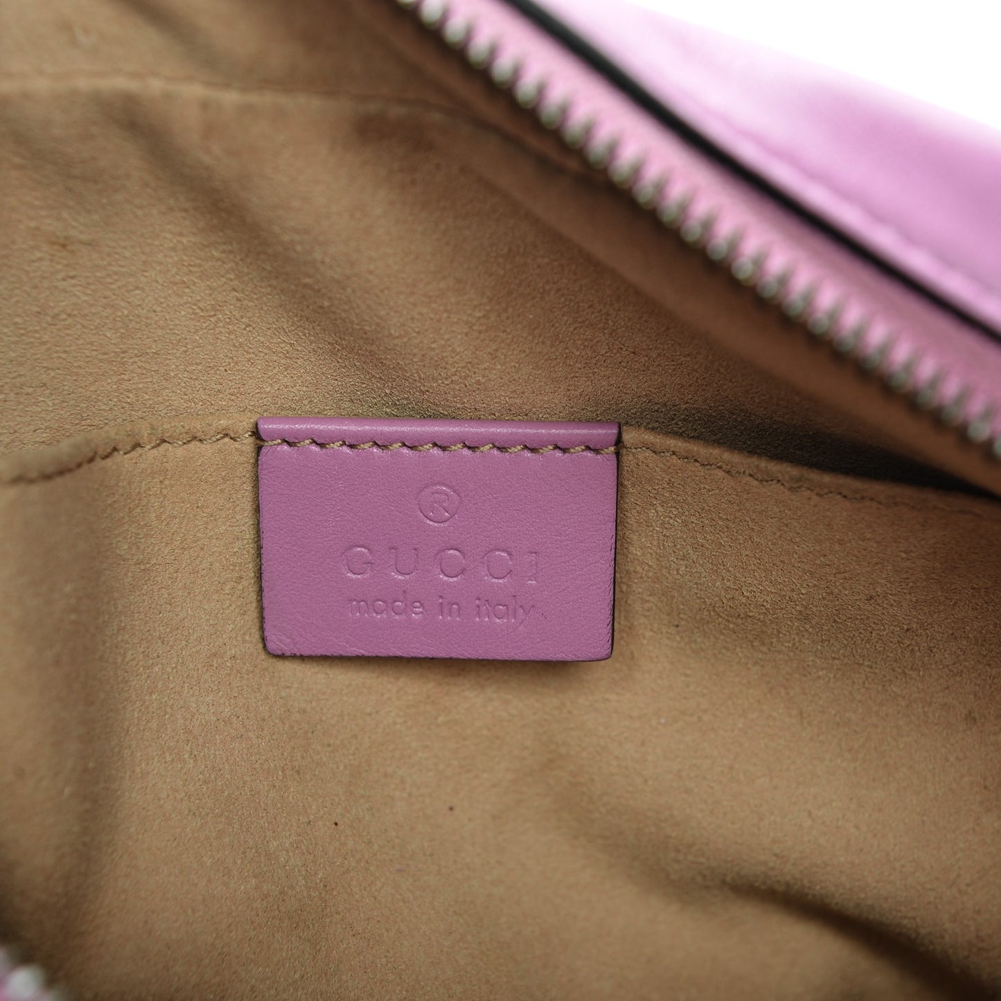 Calfskin Matelasse Mini GG Marmont Chain Shoulder Bag Candy Mousse