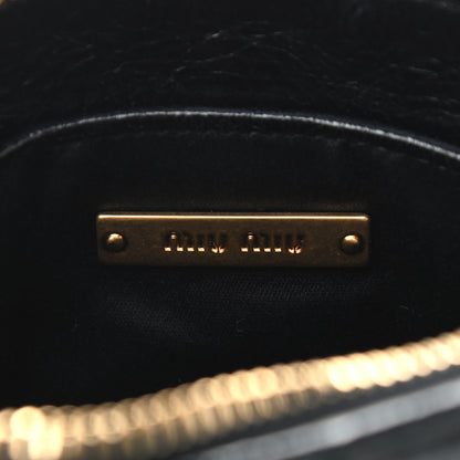 Miu Miu Vitello Shine Quilted Pochette Black 6 of 9