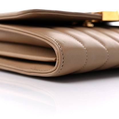 Saint Laurent Lambskin Matelasse Monogram Vicky Chain Wallet Peru 7 of 11