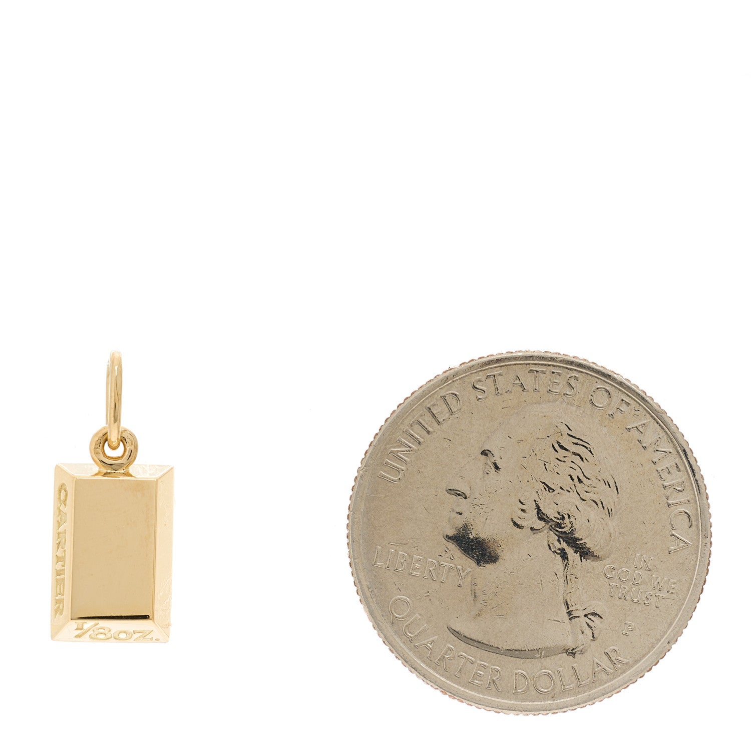 Cartier 18K Yellow Gold Ingot Bar Charm 2 of 6