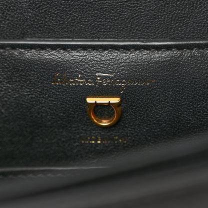 Salvatore Ferragamo Calfskin Small Trapezio Crossbody Black 6 of 10