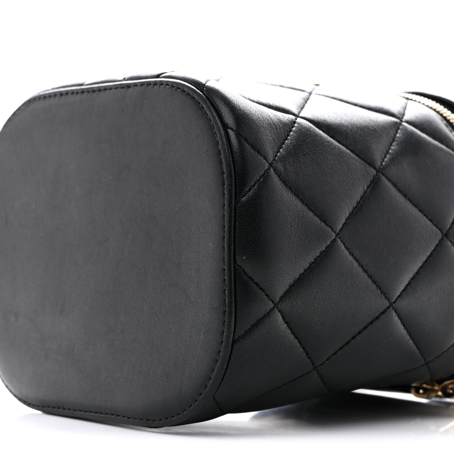 Chanel Lambskin Quilted Trendy Vanity Case Black 10 of 14