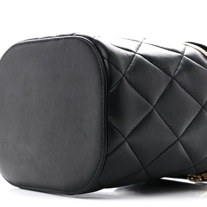 Chanel Lambskin Quilted Trendy Vanity Case Black 10 of 14