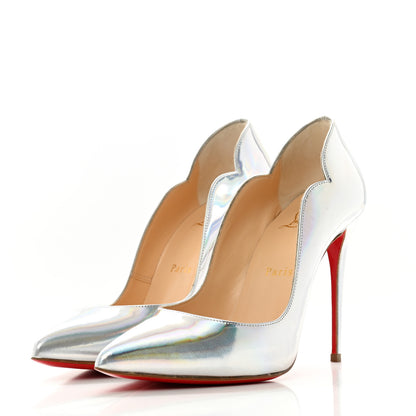 Christian Louboutin Specchio Laser Hot Chick 100 Pumps 37.5 Silver 4 of 11