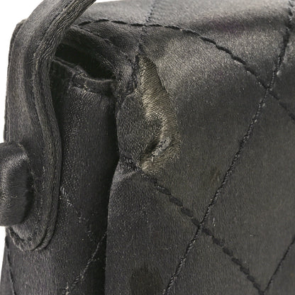 Chanel Satin Quilted Crystal CC Square Flap Grey 12 of 13