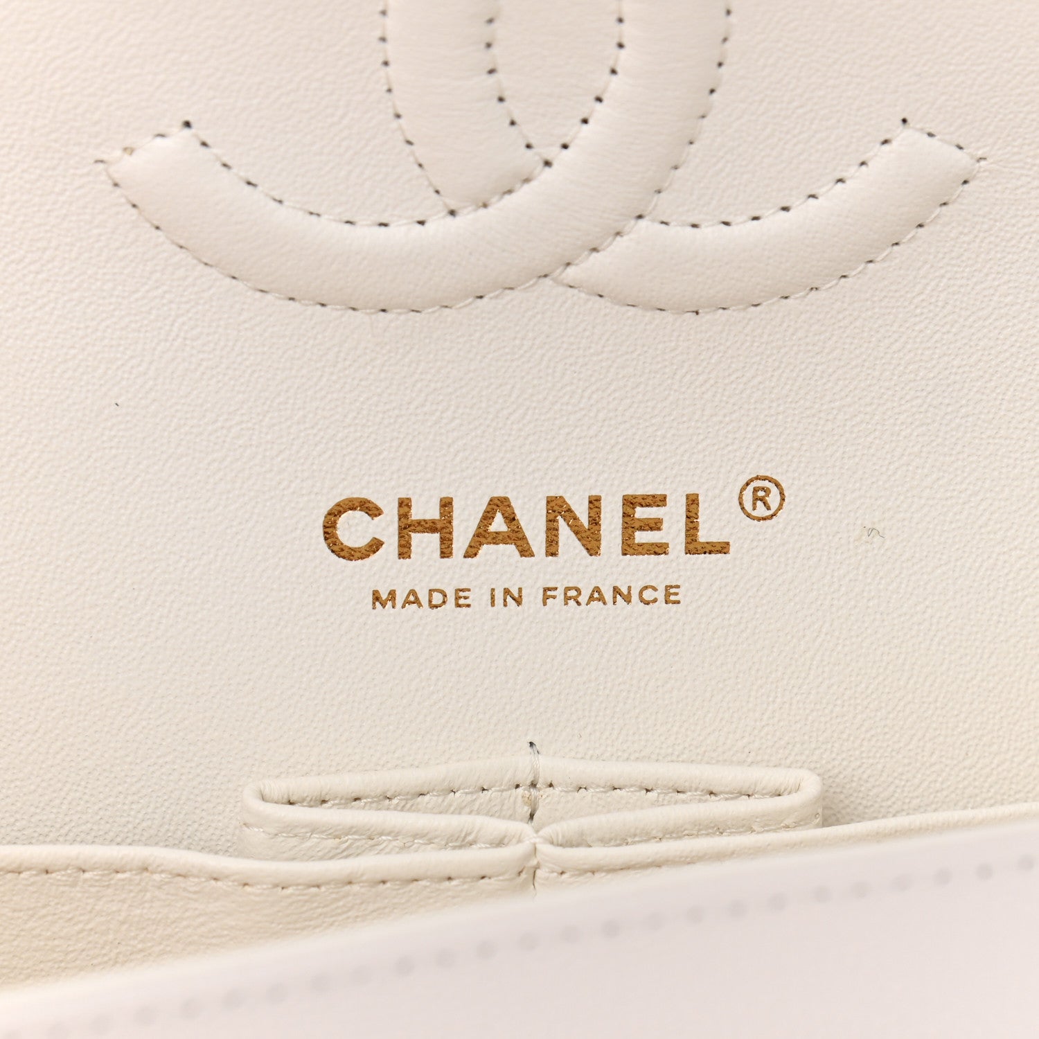 Chanel Caviar Quilted Medium Double Flap White 6 of 11