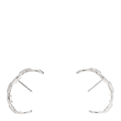 Hermes Sterling Silver Chaine D'Ancre Enchainee Climber Earrings 3 of 5
