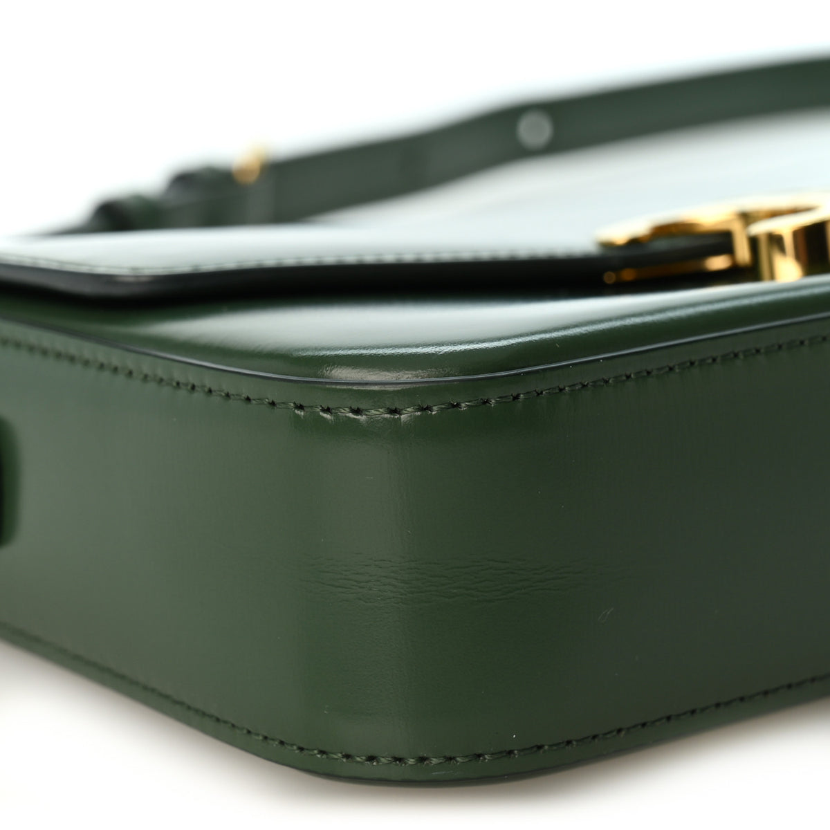 Celine Shiny Calfskin Triomphe Shoulder Bag Forest 8 of 11