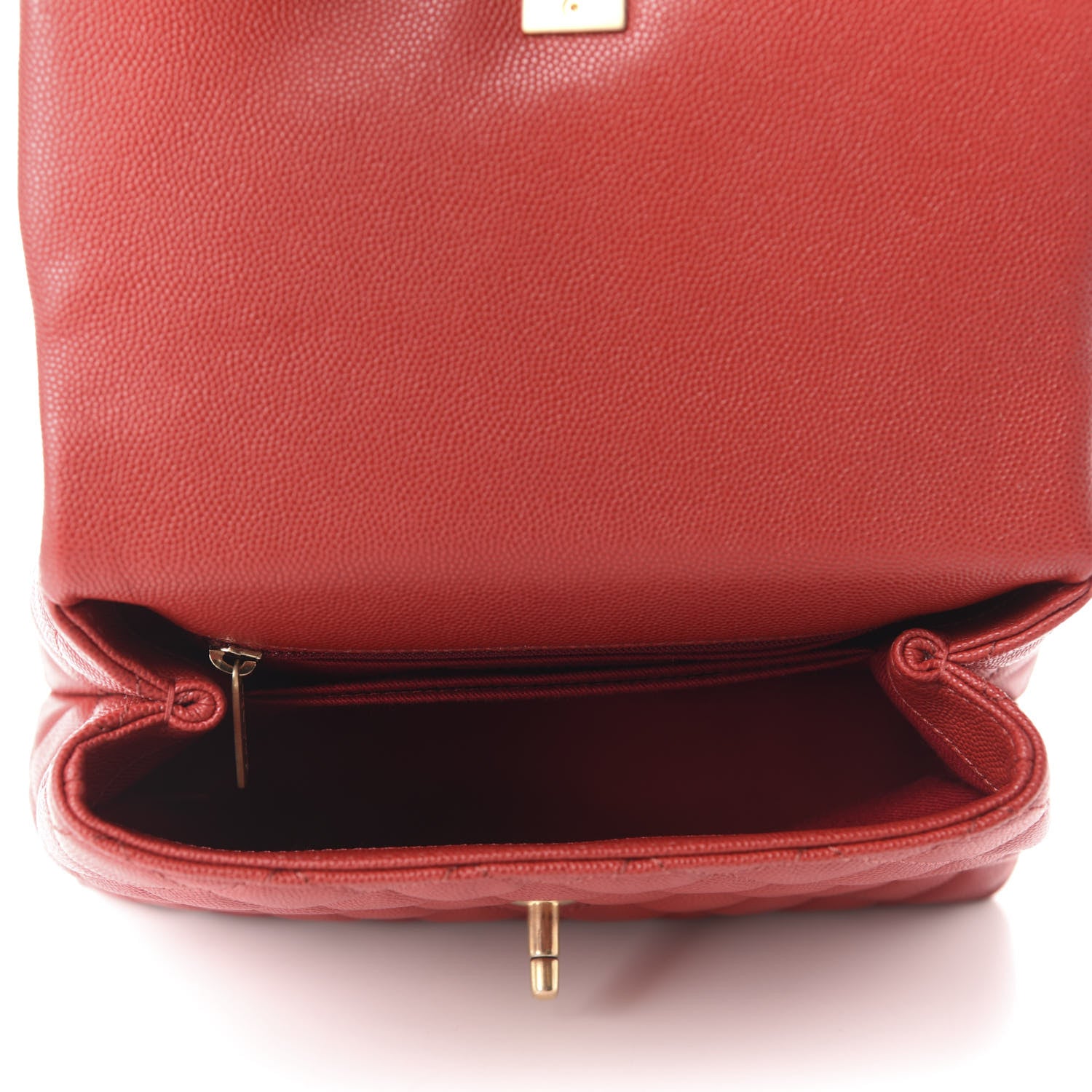 Chanel Caviar Quilted Mini Coco Handle Flap Dark Red 5 of 11