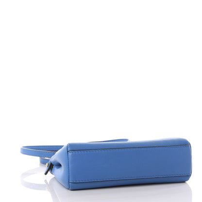 Fendi Shiny Nappa Micro Peekaboo Iconic Satchel Blue Royal 3 of 10