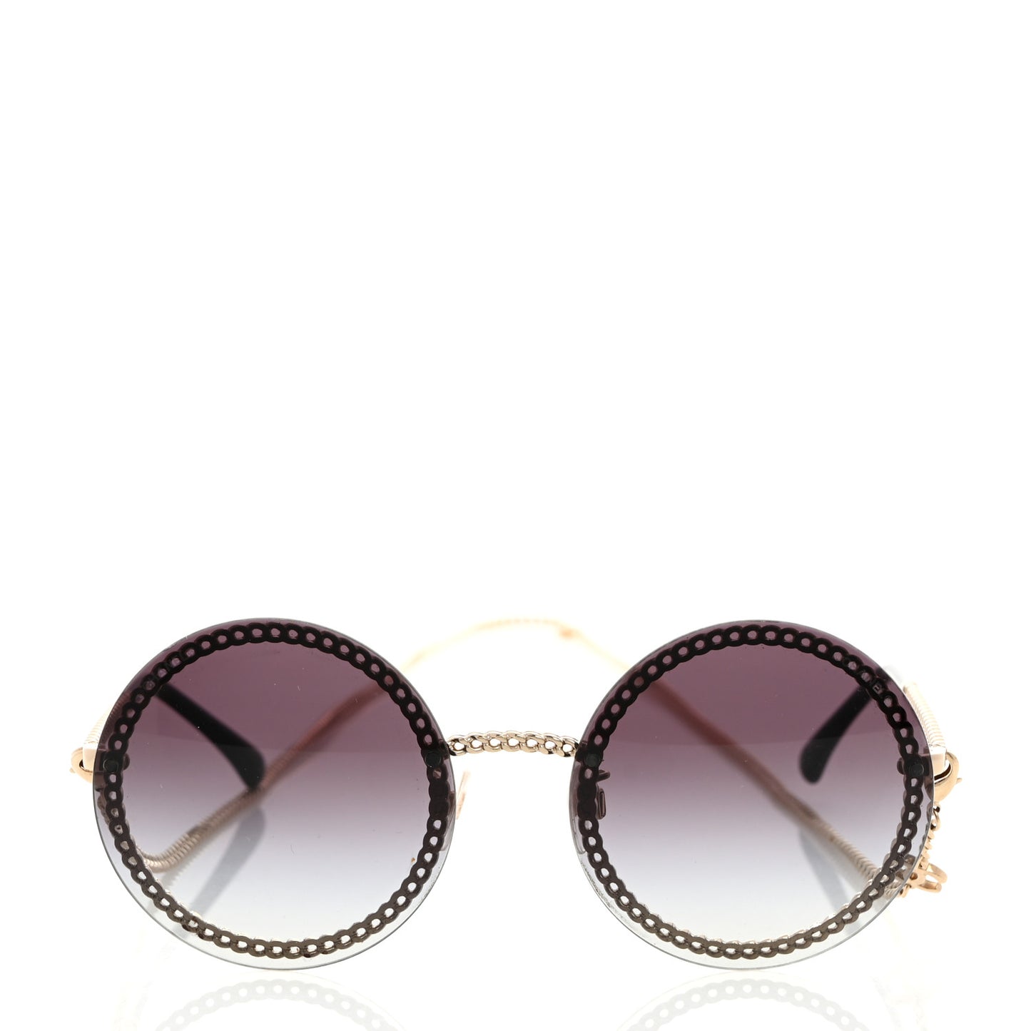 Round Chain Sunglasses 4245 Gold