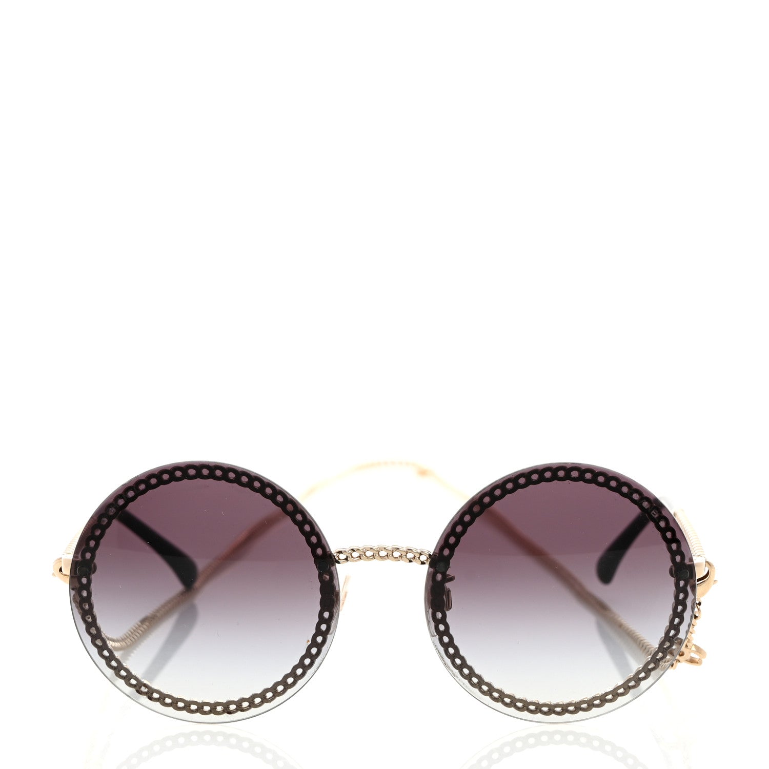 Chanel Round Chain Sunglasses 4245 Gold 3 of 8