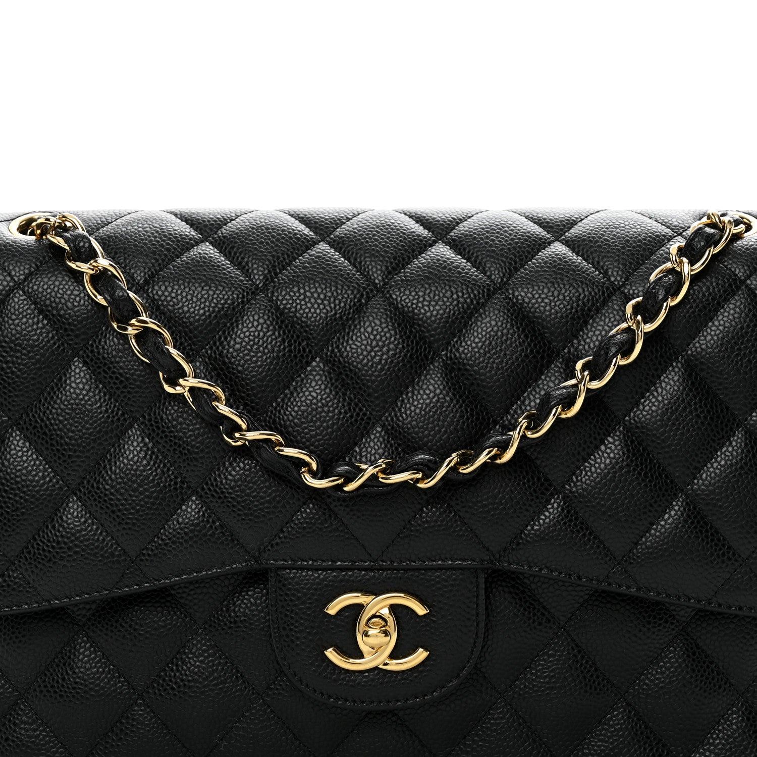 Chanel Caviar Quilted Jumbo Double Flap Black 8 of 10