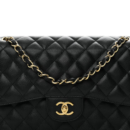 Chanel Caviar Quilted Jumbo Double Flap Black 8 of 10